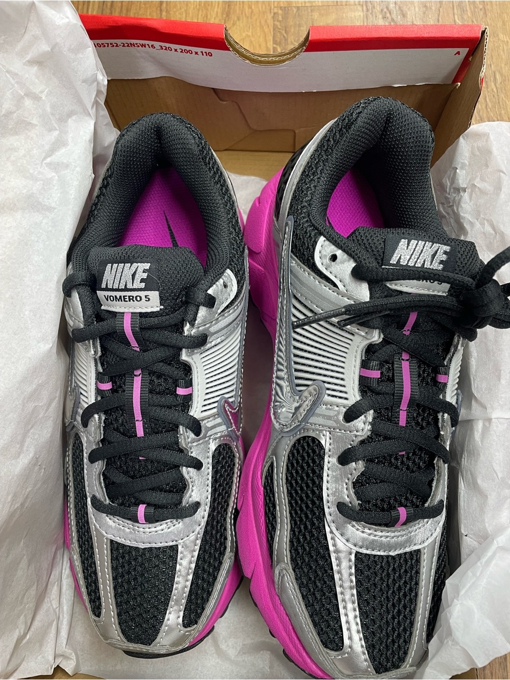 Nike Women's Running Shoes in Black, Silver & Pink